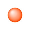 OrangeRed white ball buttons with transparent background.